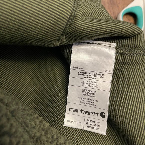 Carhartt Fleece 1/4 Relaxed Fit Fleece Jacket - Basil Heather - Picture 6 of 12